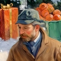 closeup picture of some of the details in Snowglow Village product