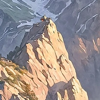 closeup picture of some of the details in Through the Highlands product