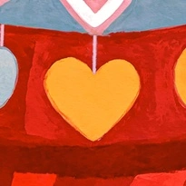 closeup picture of some of the details in Kittens in Love product