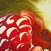 closeup picture of some of the details in Crazy Cake product