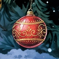 closeup picture of some of the details in Let it Snow product