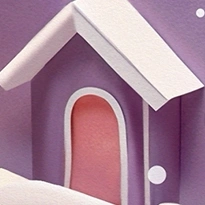 closeup picture of some of the details in Winter Wishes product