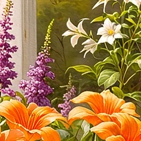 closeup picture of some of the details in The Orangery of Dreams product