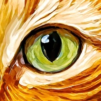 closeup picture of some of the details in Cat & Art product