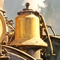 closeup picture of some of the details in The Golden Express product